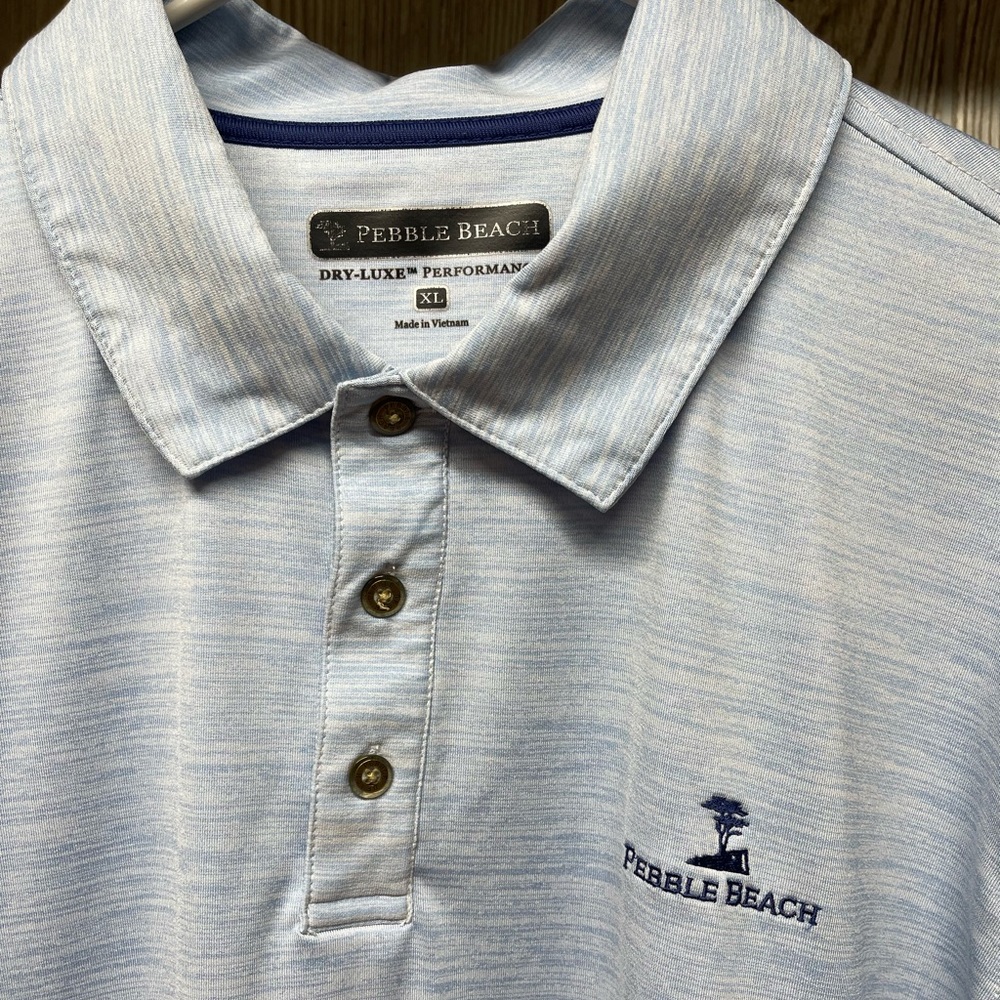 Pebble Beach Polo Blue & White Size XL